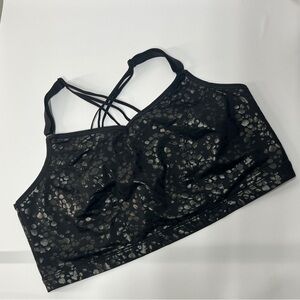 LIVI Women’s Size 26/28 Black Camouflage Sport Adjustable Bra